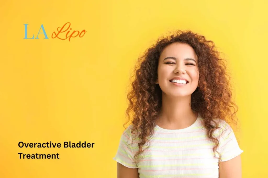 woman smiling about overactive bladder treatment Oakham solutions