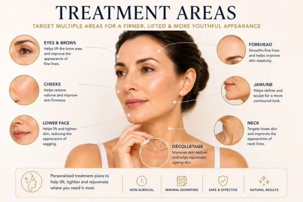 Areas of treatment for the ultimate lift tighten treatment Oakham
