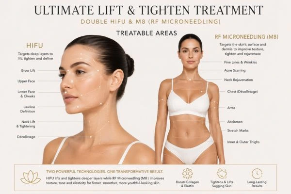 Areas of the body that can be treated - ultimate skin tighten treatment Oakham
